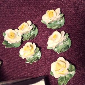 6 RADNOR bone China Place Card Holders For Elegant Occasions. Made In England